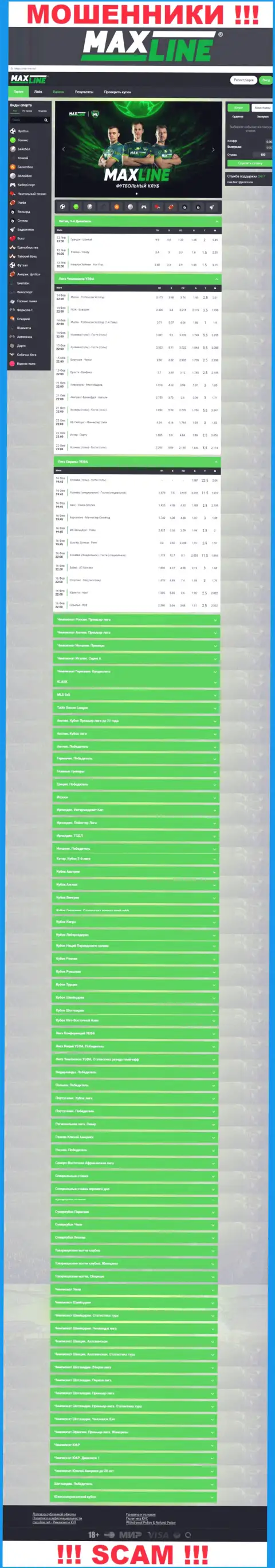 Официальный портал мошенников и шулеров конторы Макс-Лайн Нет