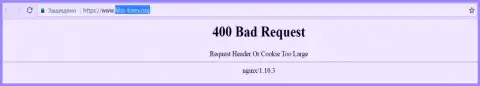 Официальный портал форекс брокера Фибо Груп Лтд некоторое количество дней вне доступа и показывает - 400 Bad Request (неверный запрос)